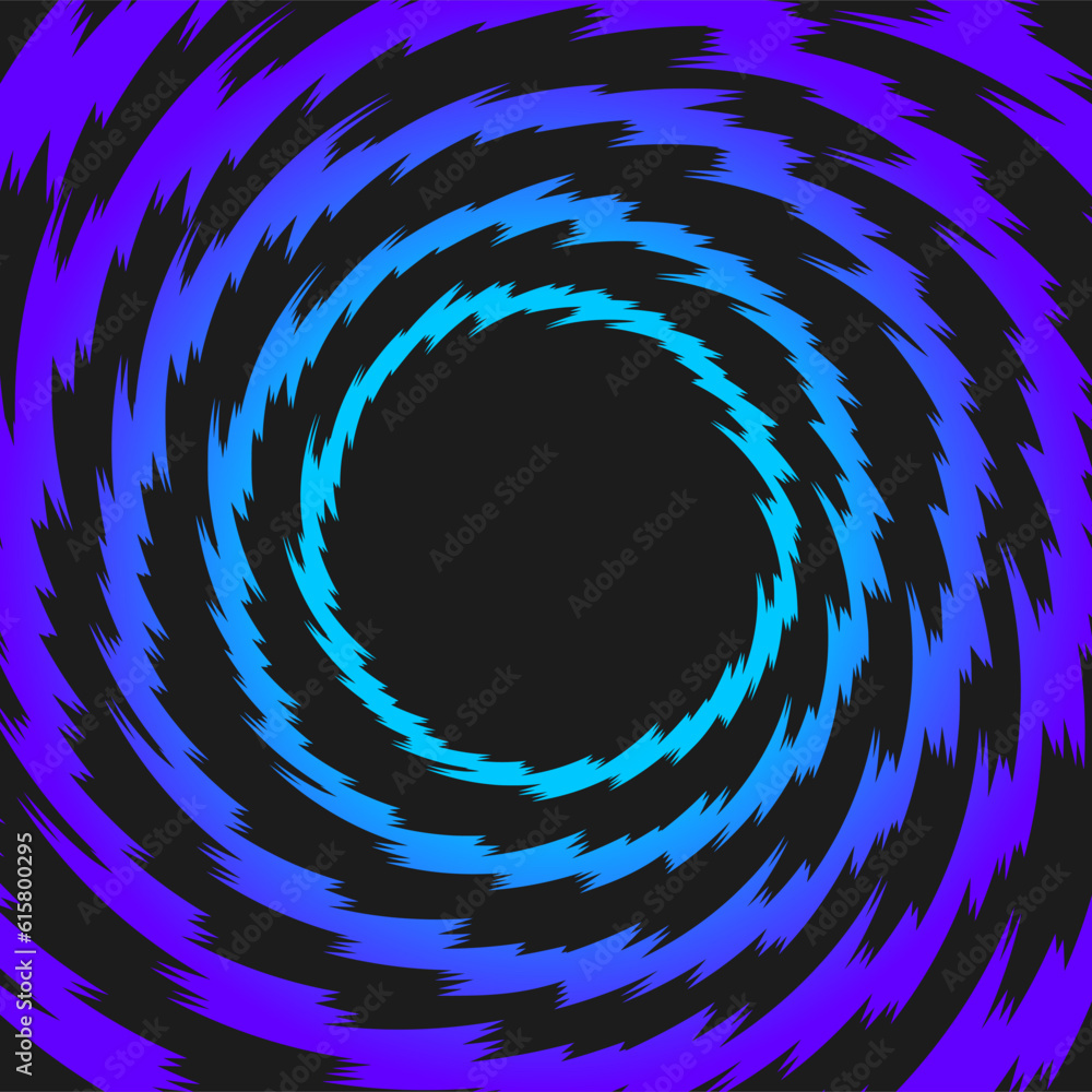 Poster simple background with gradient spiral spikes pattern and with some copy space area