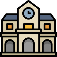 college filled outline icon