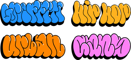 multicolored background, graffiti letters, bright colored inscriptions in the style of graffiti street art