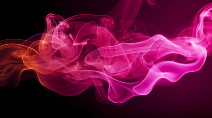 Magenta smoke, gracefully curling through the air,  Generative AI
