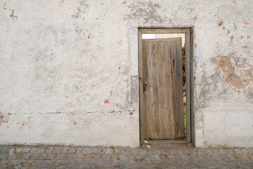 Background with old wooden weathered door