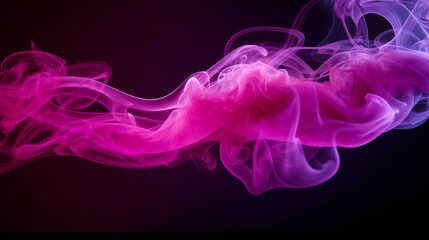 Obraz na płótnie Canvas abstract smoke background magenta smoke, gracefully curling through the air, Generative AI
