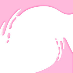 painted pink dripping white background