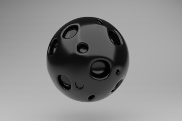 black and white bowling ball