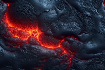 Background of hot lava, top view, Generative AI