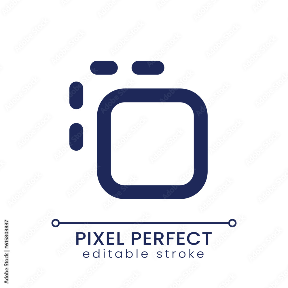 Poster dissolve pixel perfect linear ui icon. editing transition. video effect. post-production process. gu