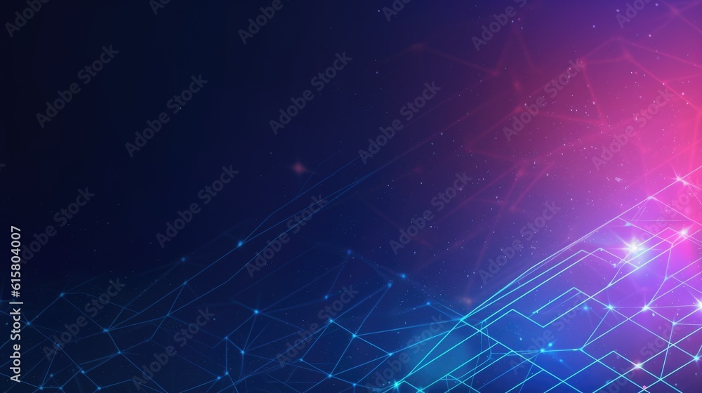 Poster gradient neon line technology background abstract. generative ai aig21.