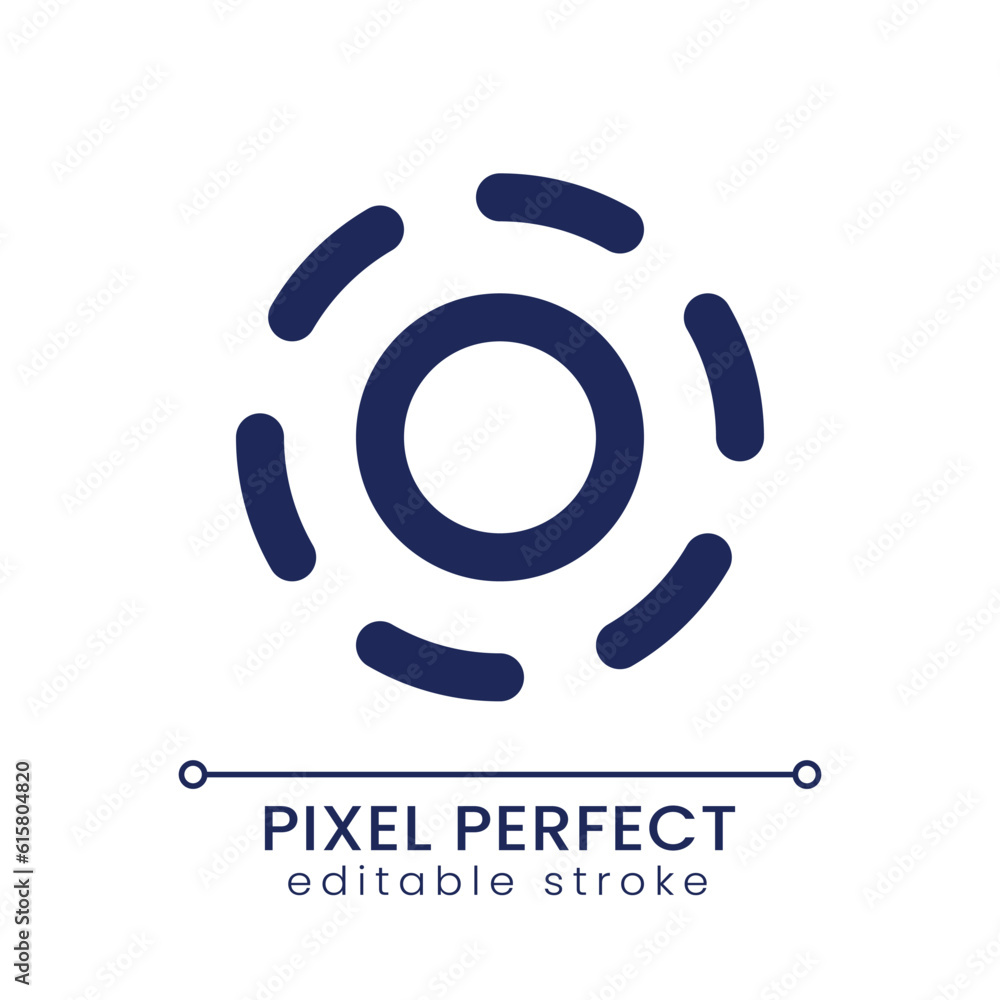 Poster breathe animation effect pixel perfect linear ui icon. inhale-exhale. add relaxation feeling to vide
