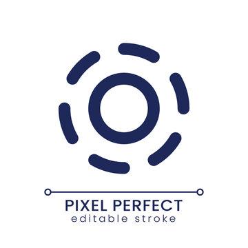 Breathe animation effect pixel perfect linear ui icon. Inhale-exhale. Add relaxation feeling to video. GUI, UX design. Outline isolated user interface element for app and web. Editable stroke