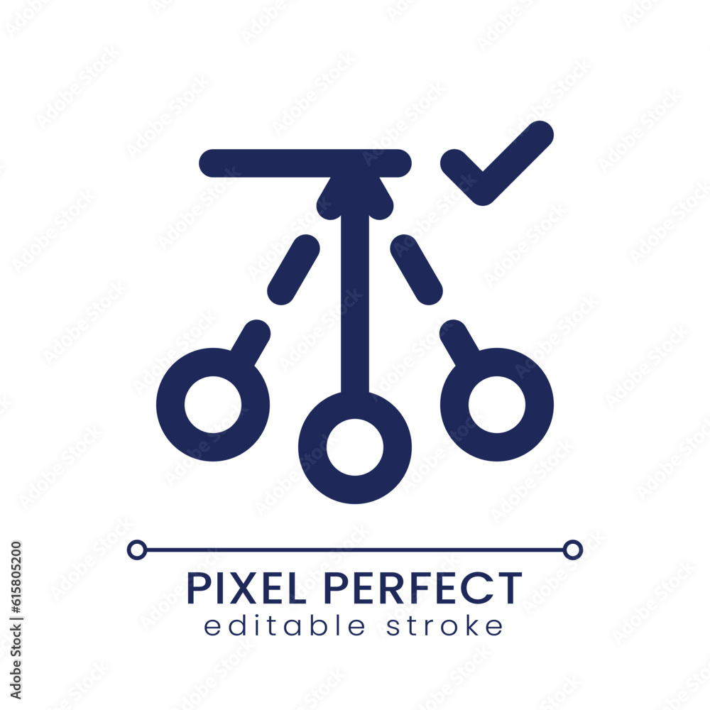 Poster pendulum movement applying pixel perfect linear ui icon. added swinging motion. video editing softwa