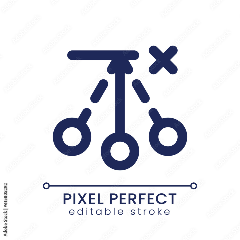 Poster remove pendulum effect pixel perfect linear ui icon. post-production tool. delete oscillation layer.