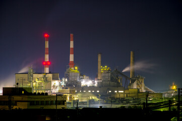 工場の夜景