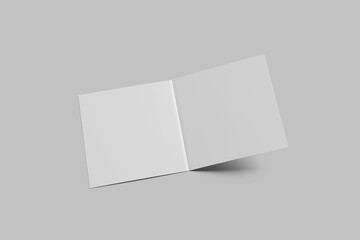 Square bifold brochure mockup