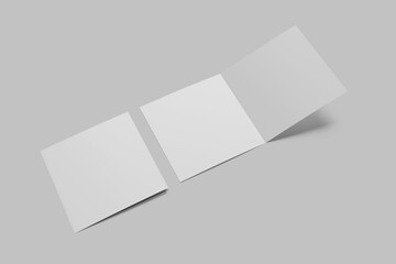Square bifold brochure mockup