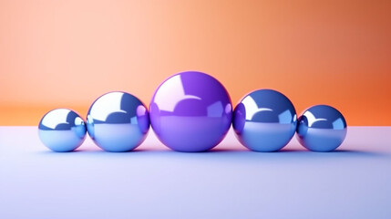Serene Blue Abstract Spheres
