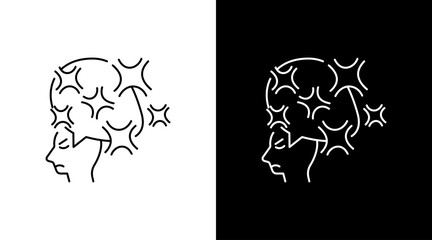 Fototapeta premium Angry Frustration Mad Face Emotions Doodle Icon outline Button Design