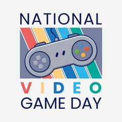 Vector graphic of joysticks gamepad controller for national video game day
