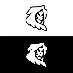 Phantom logo, template skull logo icon vector illustration