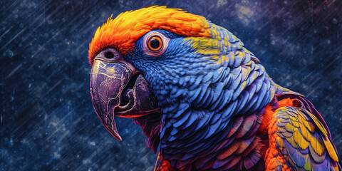 colorful parrot, generative ai