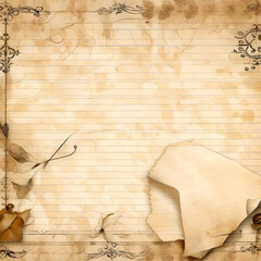 Scrapbook background with the decoration, aged paper 