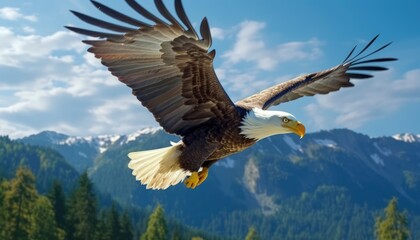 bald eagle in flight