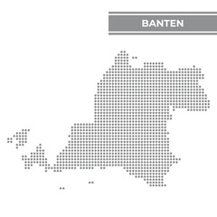 Fototapeta na wymiar Dotted map of Banten is a province of Indonesia