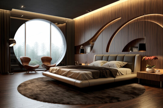 Designer modern bedroom Generative AI