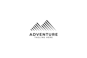 Monochrome Letter M Monogram Business Logo for Adventure Badge Sign Symbol
