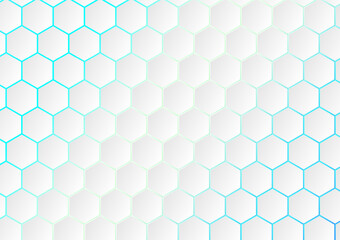 Technology hexagon template big data background