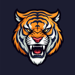 tiger mascot logo cartoon design