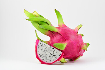 Dragon Fruit isolated on white background.