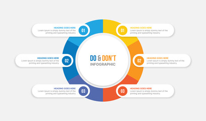 Dos and Don'ts, Pros and Cons, Vs, Versus Comparison Infographic Design Template