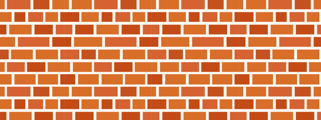 Seamless background of red brick wall vector illustration