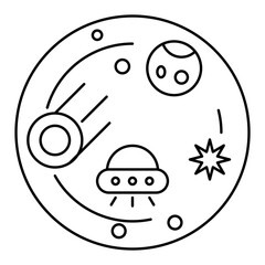 ufo in the space-line