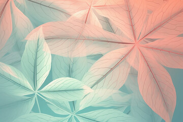 background with leaves - abstract wallpaper with colorful pastel leaves