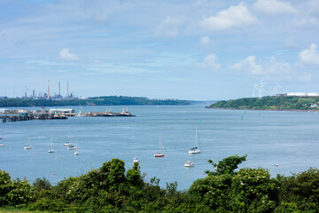 A view looking west down the Haven waterway, Pembroke Dock Pembrokeshire