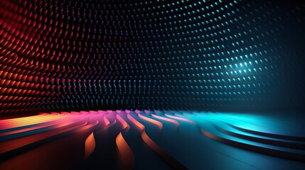 neon 3D futuristic geometrical background