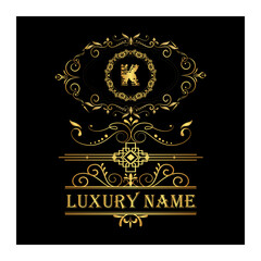 Initial letter luxury beauty flourishes ornament monogram logo Swoosh Letter Logo Design for business and company identity. Water Wave Logo with modern trendy