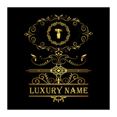 Initial letter luxury beauty flourishes ornament monogram logo Swoosh Letter Logo Design for business and company identity. Water Wave Logo with modern trendy