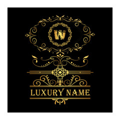 Initial letter luxury beauty flourishes ornament monogram logo Swoosh Letter Logo Design for business and company identity. Water Wave Logo with modern trendy