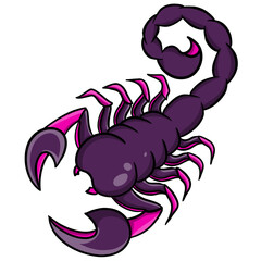 scorpion zodiak isolated on transparent background 