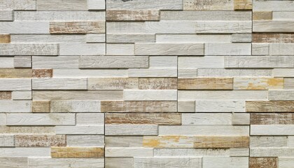 Stoneware cladding wall with painted wood effect for indoors or outdoors. Veneer, background and texture.
