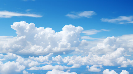 Fototapeta premium Background with clouds on blue sky