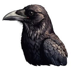 Crow Character Sticker, Generative AI