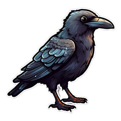 Crow Character Sticker, Generative AI
