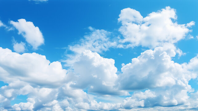 Background with clouds on blue sky