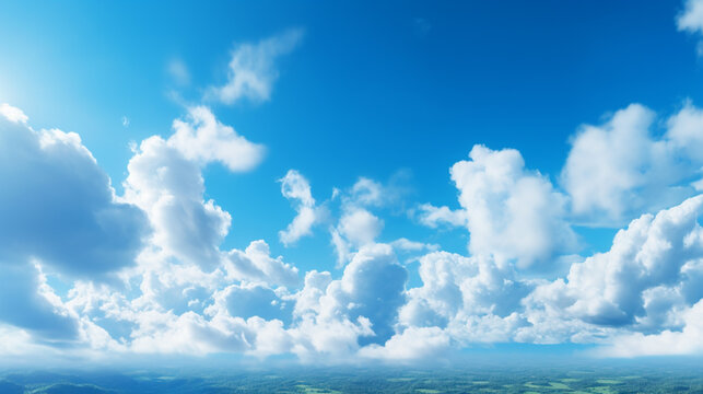 Background with clouds on blue sky © DLC Studio