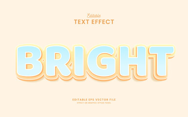 decorative colorful pastel editable text effect vector design