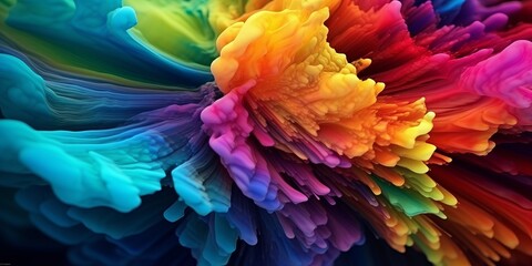Obraz premium the Creativity Digital Colorful Paints in Abstract Art and Exploring Design, Generative AI.