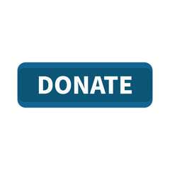 Donate Button In Blue Color Rectangle Shape

